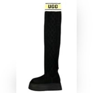 Ugg classic sweater letter black boot